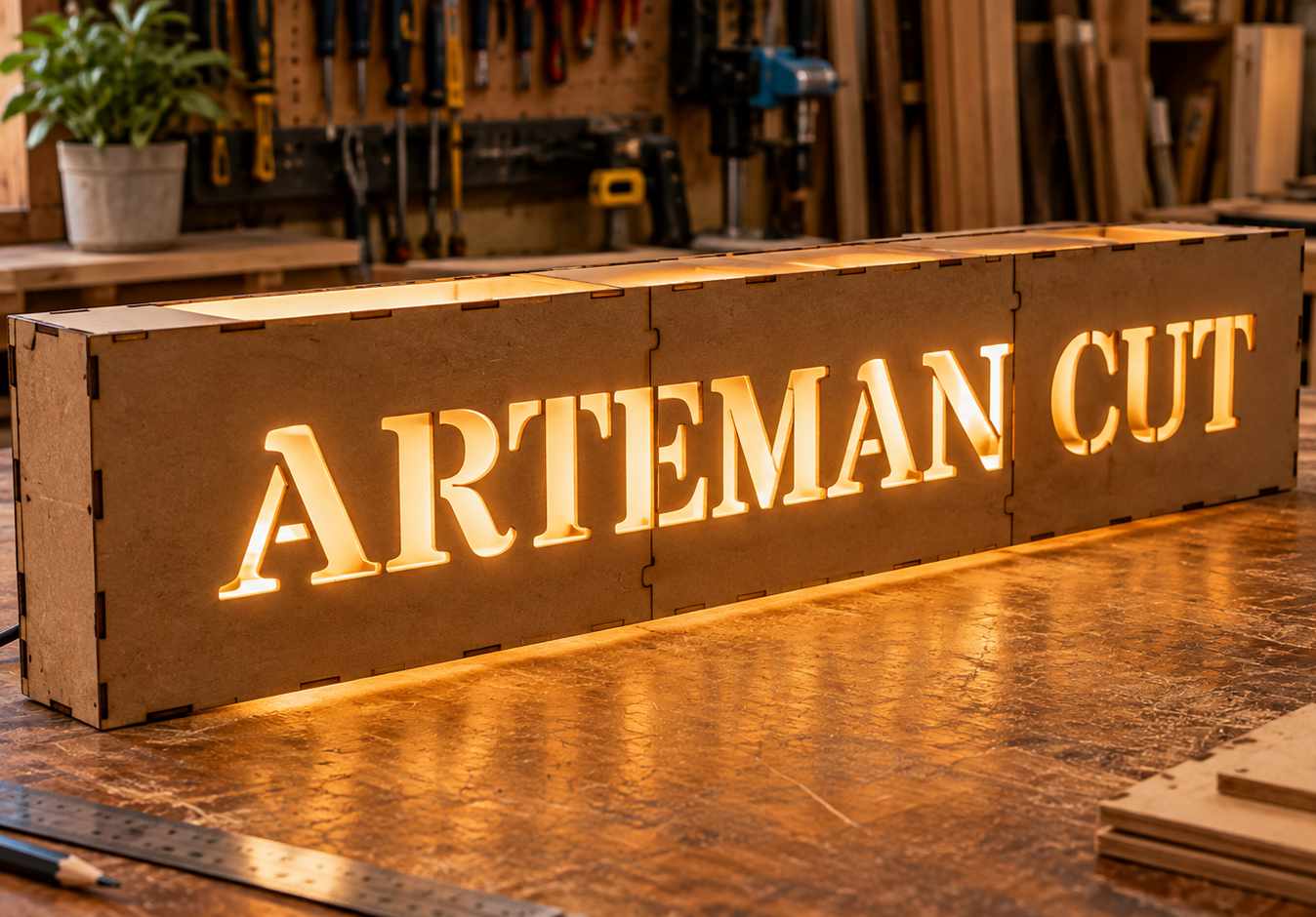 What this template makes: Light-up sign