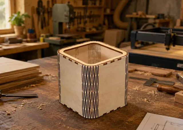 Cómo queda: Caja de esquinas curvas