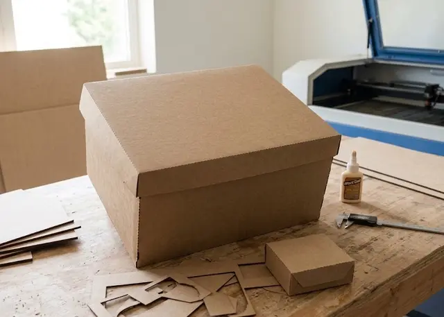 Cómo queda: Caja plegable