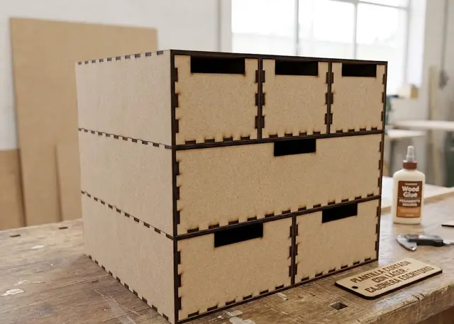 Cómo queda: Cajonera de escritorio